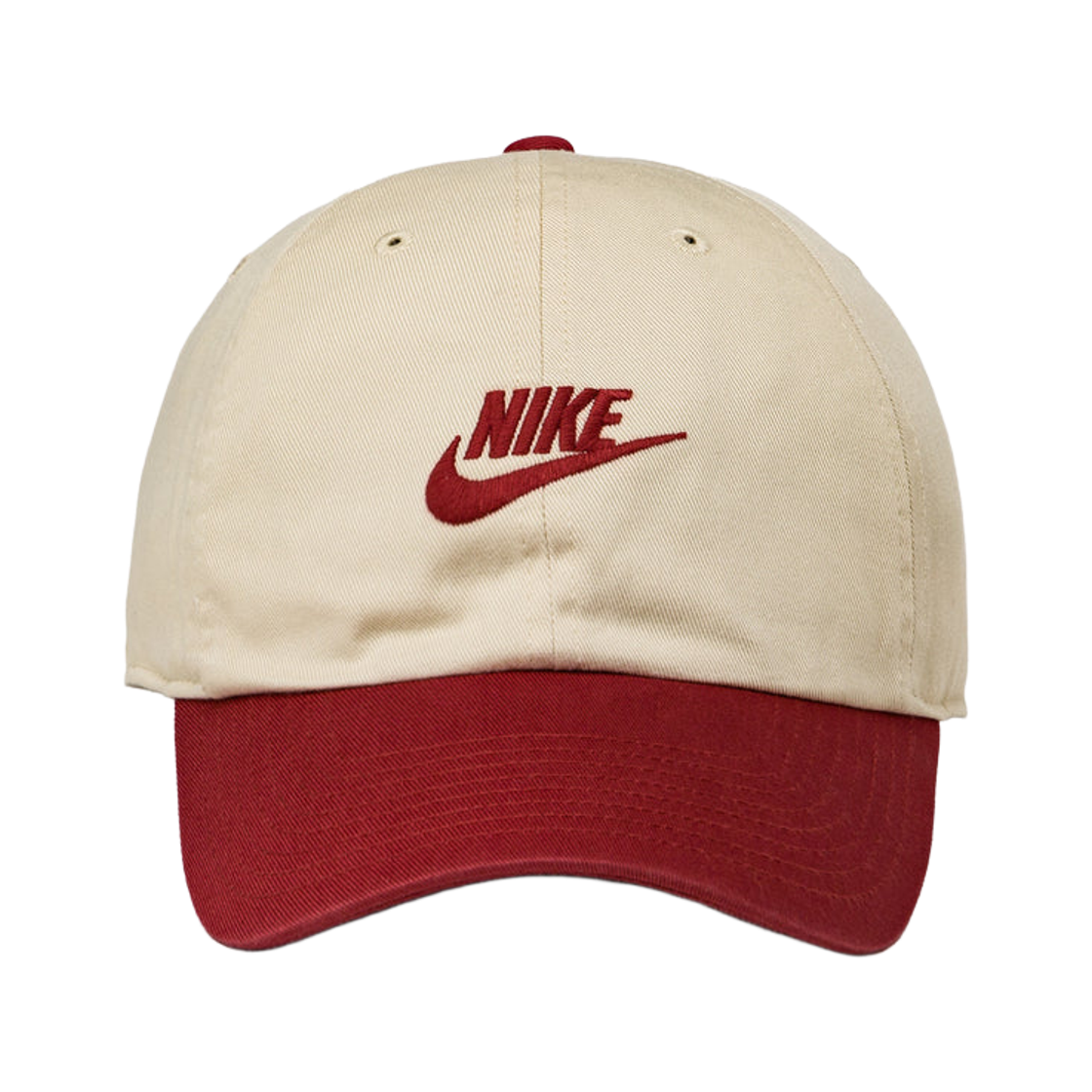 나이키 클럽 언스트럭처 퓨추라 워시드 캡 라이트 카키 팀 크림슨(Nike Club Unstructured Futura Washed Cap Light Khaki Team Crimson)