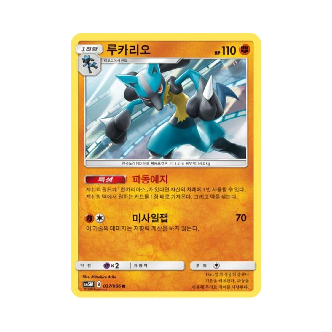 포켓몬 TCG 루카리오 R 울트라문 (한글판)(Pokemon TCG Lucario R Ultra Moon (Korean Ver.)) - 1