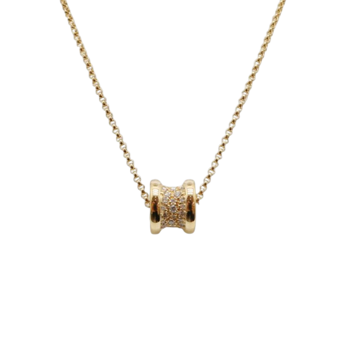 불가리 비제로원 미니 네크리스 파베 옐로우골드(Bulgari B.Zero1 Mini Necklace Pave Yellow Gold)