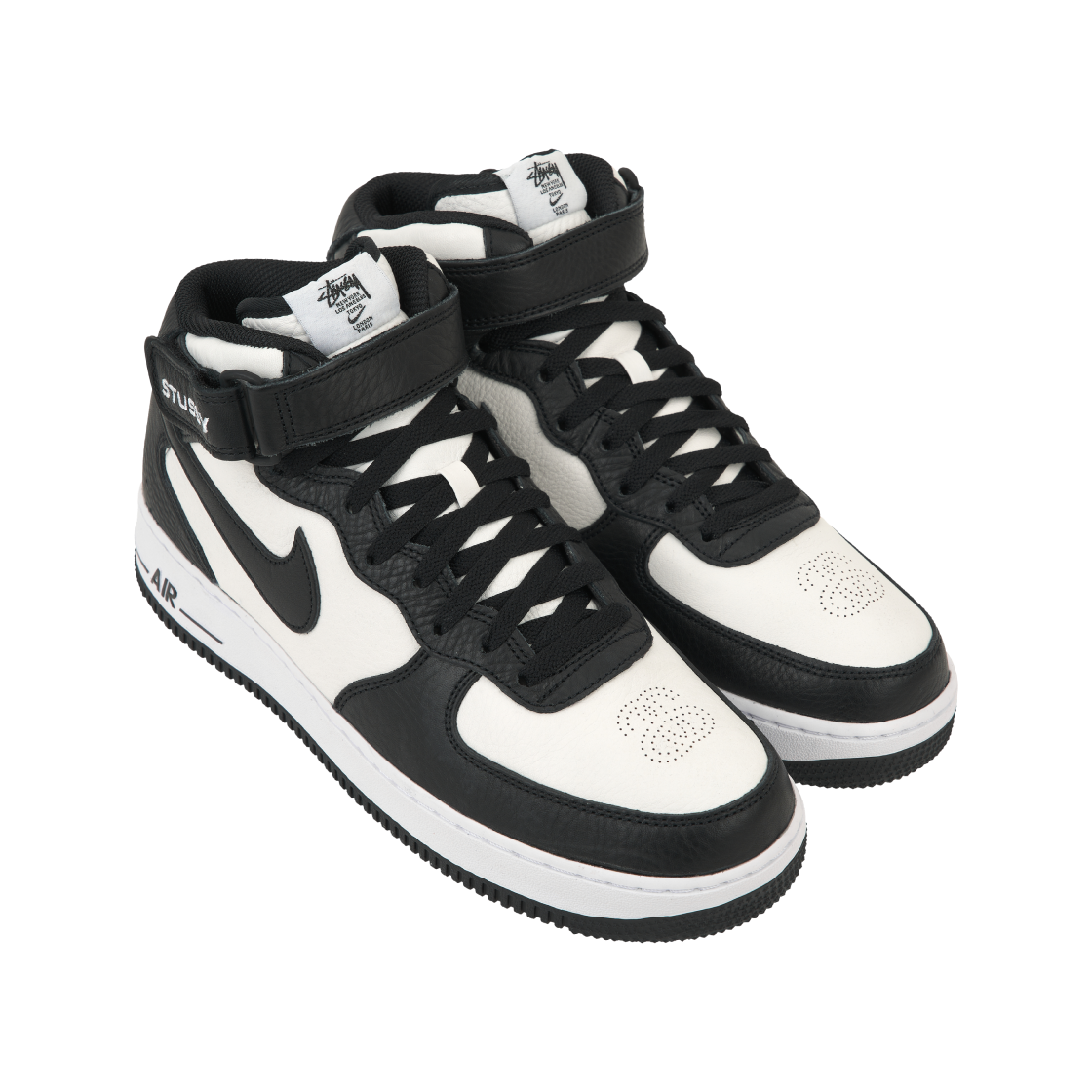 나이키 x 스투시 에어포스 1 '07 미드 SP 블랙 앤 라이트 본(Nike x Stussy Air Force 1 '07 Mid SP Black and Light Bone) - 4