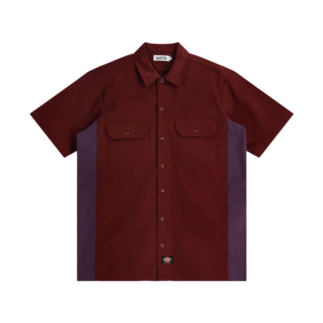 안티 소셜 소셜 클럽 x 디키즈 워크 셔츠 버건디(Anti Social Social Club x Dickies Work Shirts Burgundy) - 2