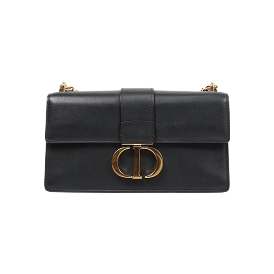 ITQ5ISPD9QK7 Dior Black Montaigne Chain Shoulder Bag A-A51828