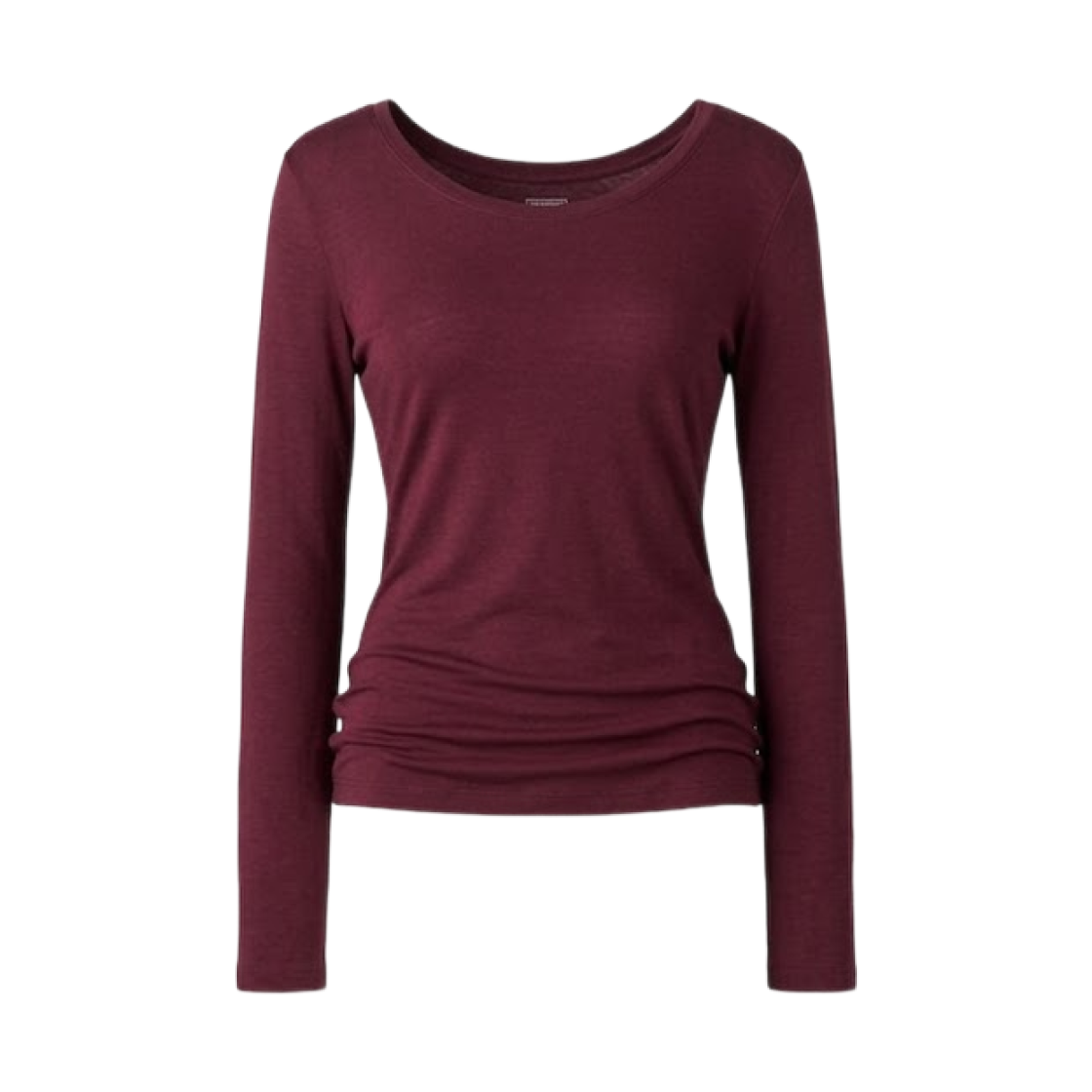 480342-19 (W) Uniqlo C Ultra Warm Heattech Cashmere Blend U-Neck T-Shirt Wine - JP