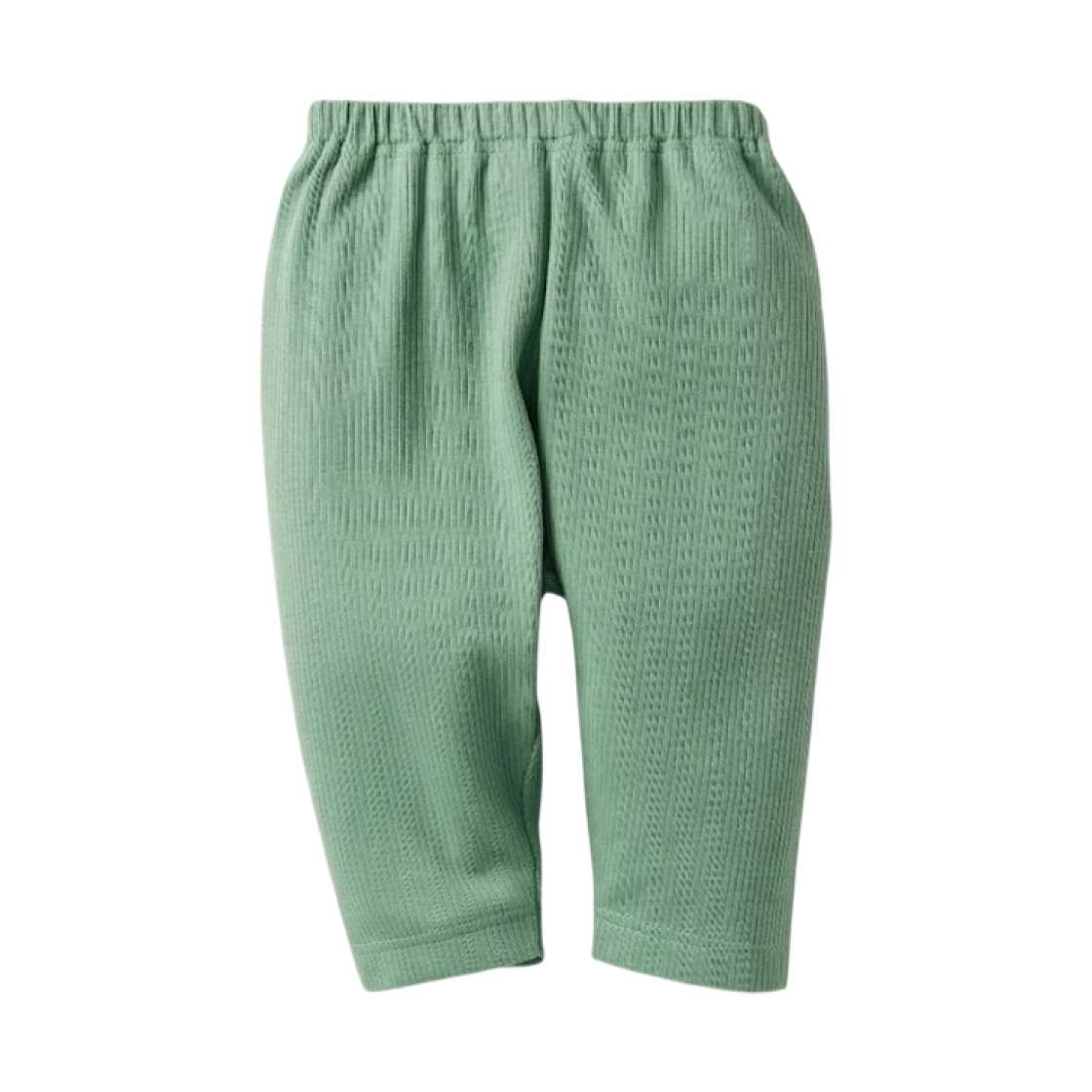 481780-53 (Kids) Uniqlo Airism Relaxed Fit Ribbed Cropped Leggings Green - JP