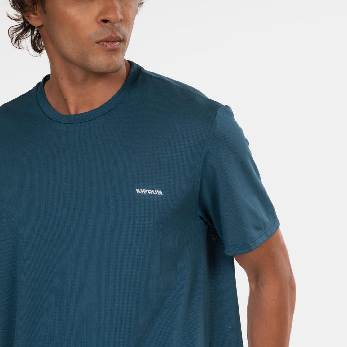 데카트론 남성 러닝 반팔 티 런 드라이 500 틸 블루(DECATHLON Men's Running Short-Sleeved T-Shirt Run Dry 500 Teal Blue) - 6
