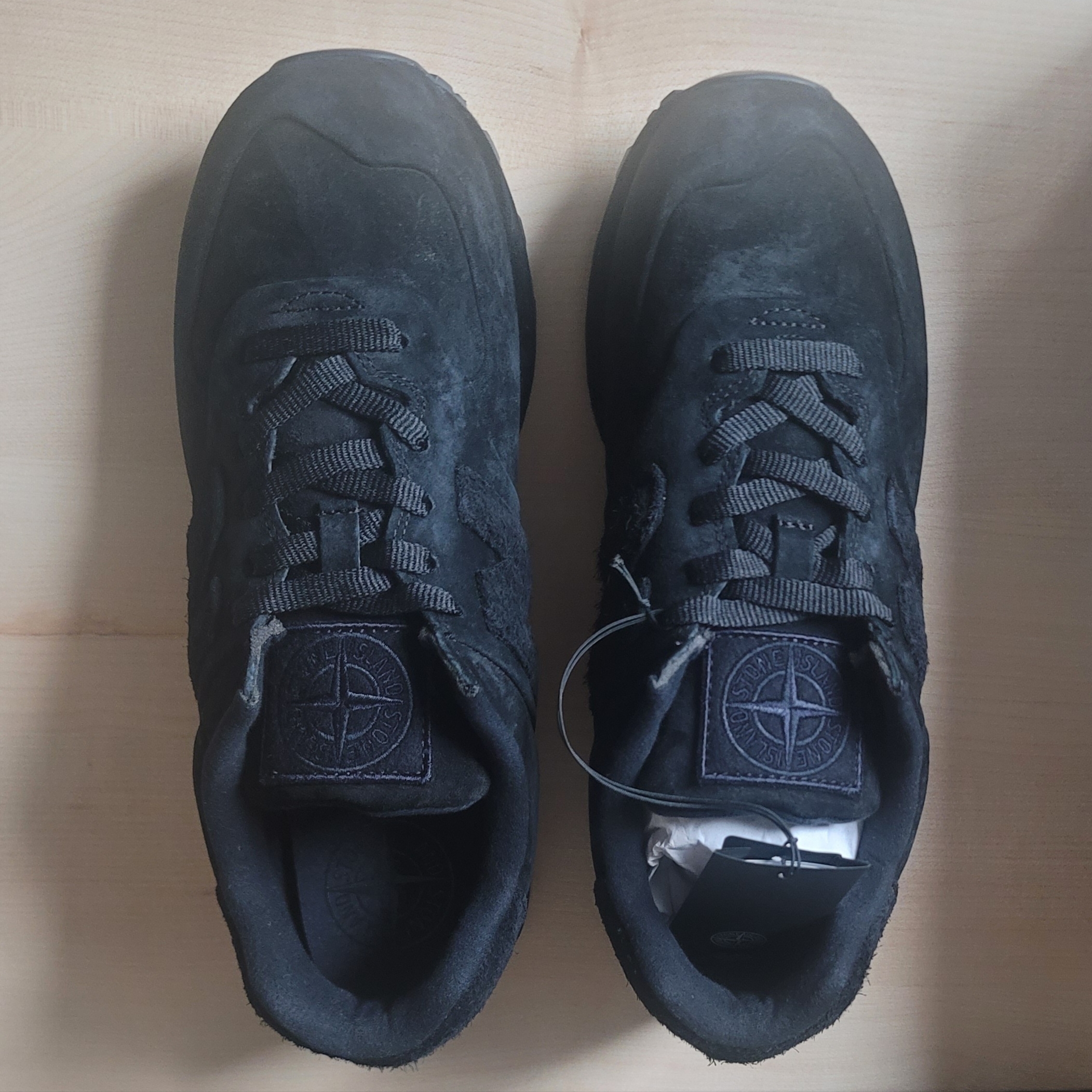 New Balance x Stone Island 574 Ghost Navy Blue 착용 스타일