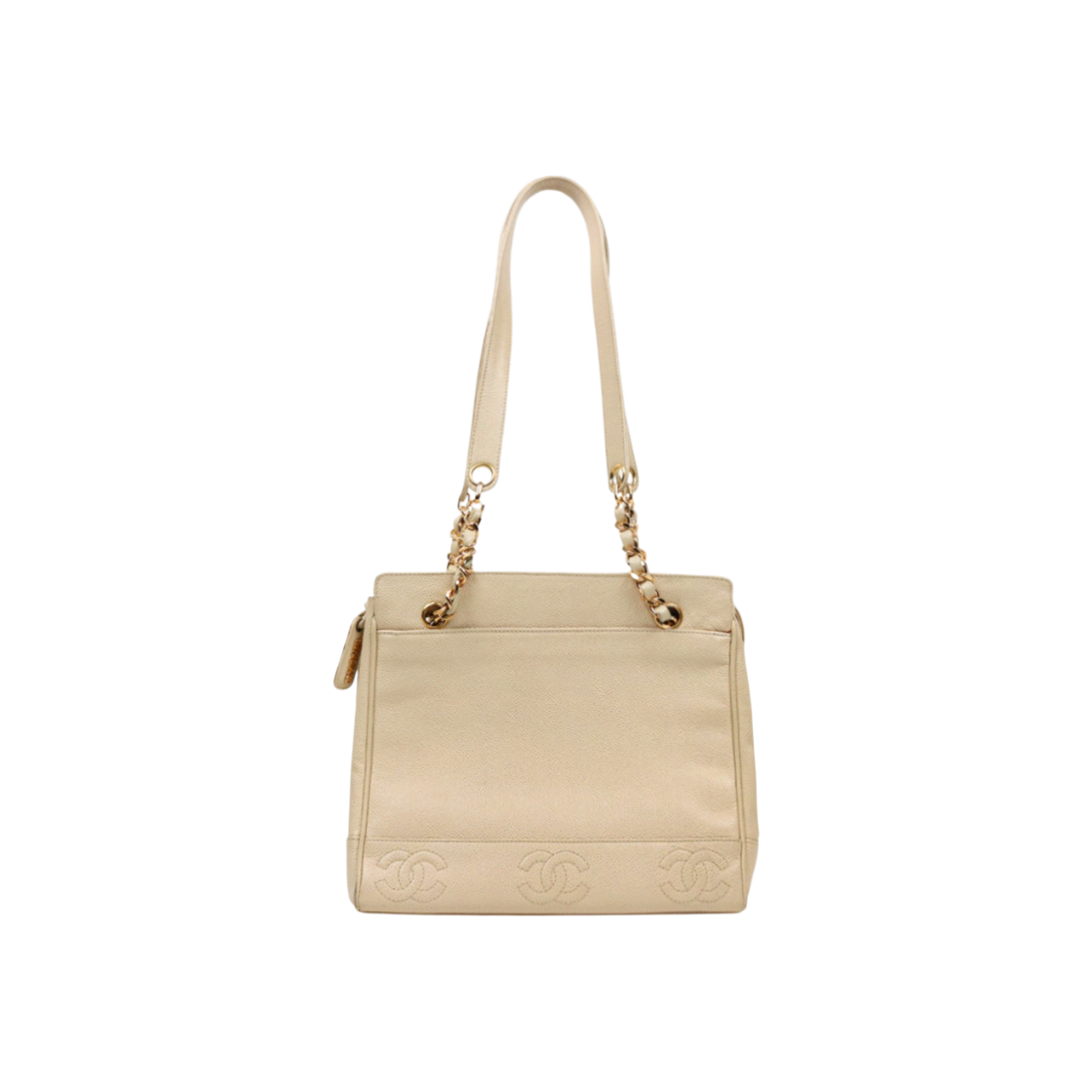 ITVV5GQG24HR Chanel Beige Triple CC Chain Shoulder Bag