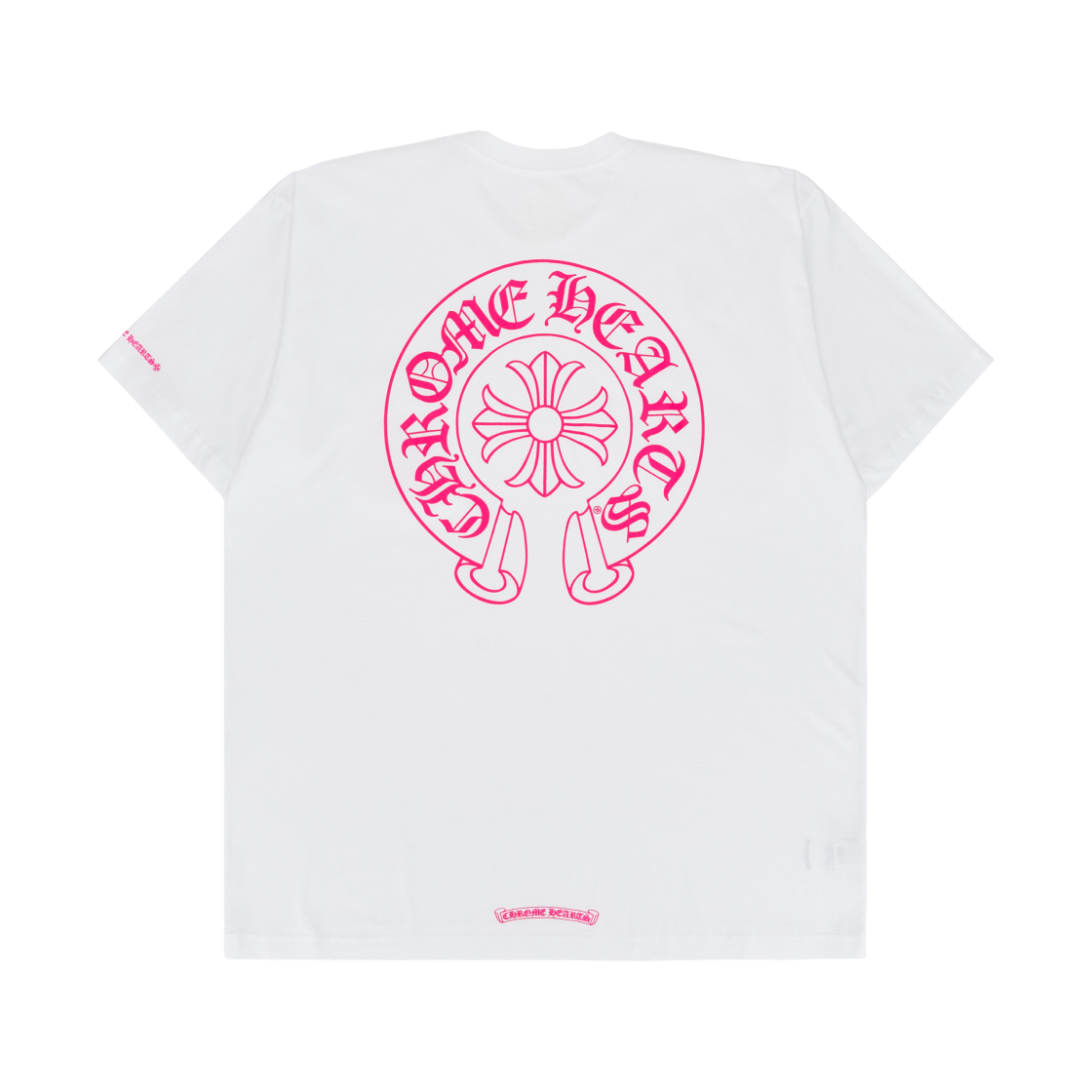 크롬하츠 홀스슈 로고 티셔츠 화이트 핑크(Chrome Hearts Horseshoe Logo T-Shirt White Pink)