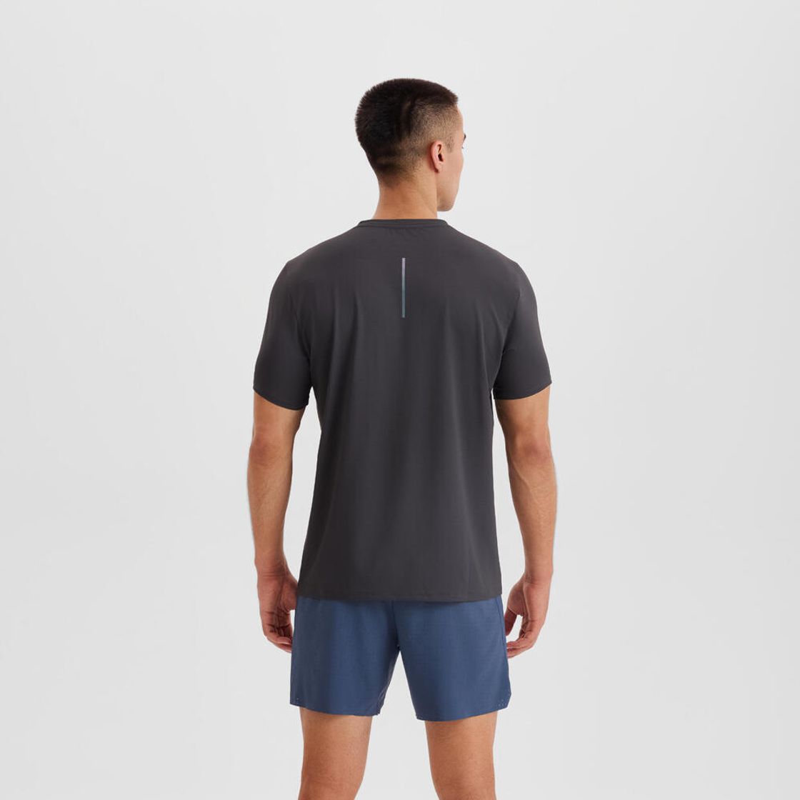 데카트론 남성 러닝 자외선 차단 반팔 티 런 드라이 500 카본 그레이(DECATHLON Men's Running UV Protection Short-Sleeved T-Shirt Run Dry 500 Carbon Grey) - 2