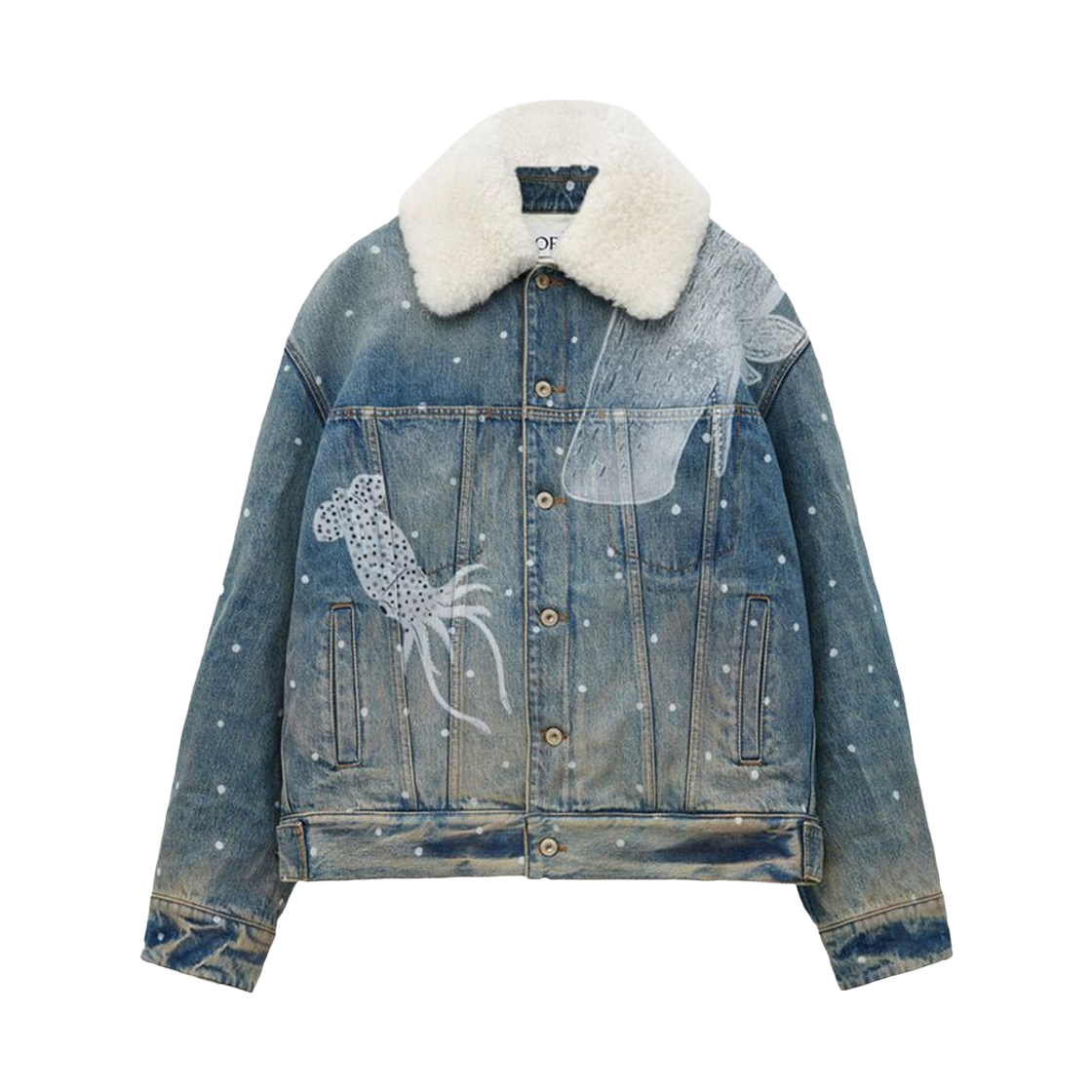 로에베 데님 자켓 미드 블루 데님(Loewe Denim Jacket Mid Blue Denim)