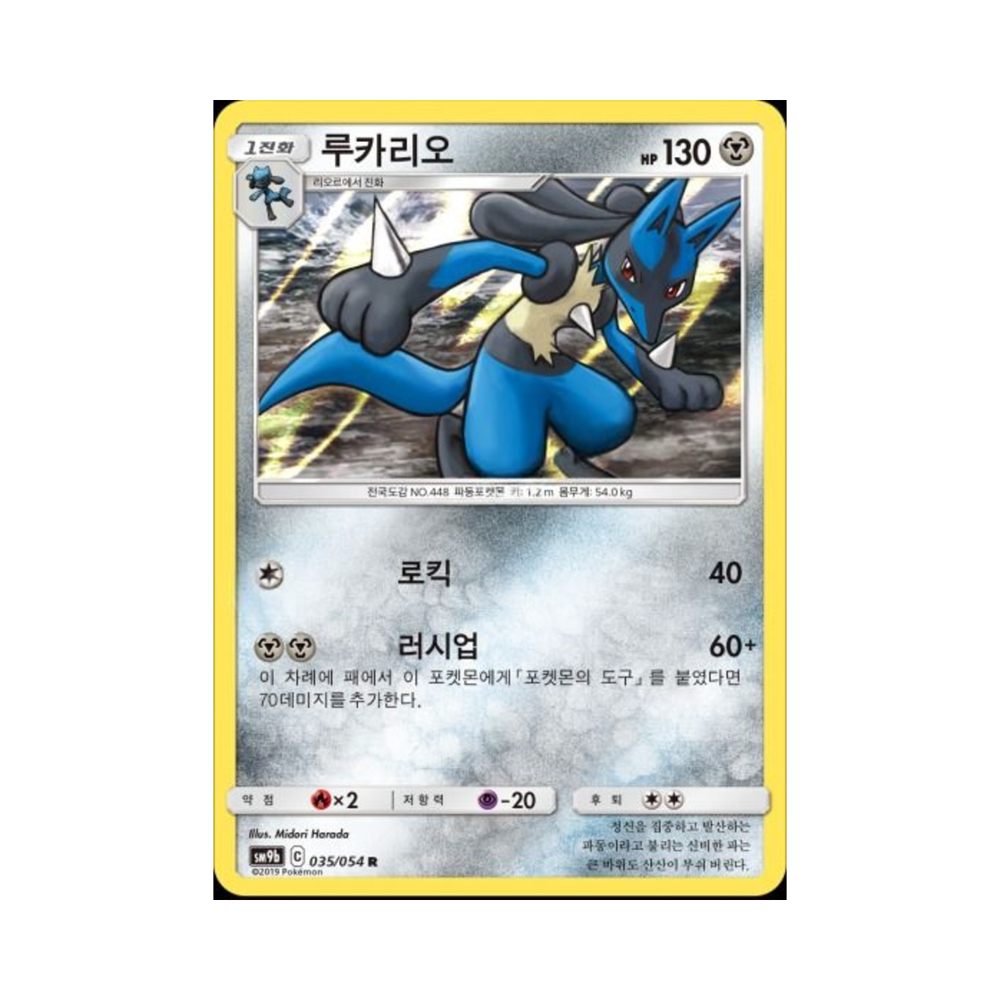 포켓몬 TCG 루카리오 R 풀메탈월 (한글판)(Pokemon TCG Lucario R Full Metal Wall (Korean Ver.)) - 1