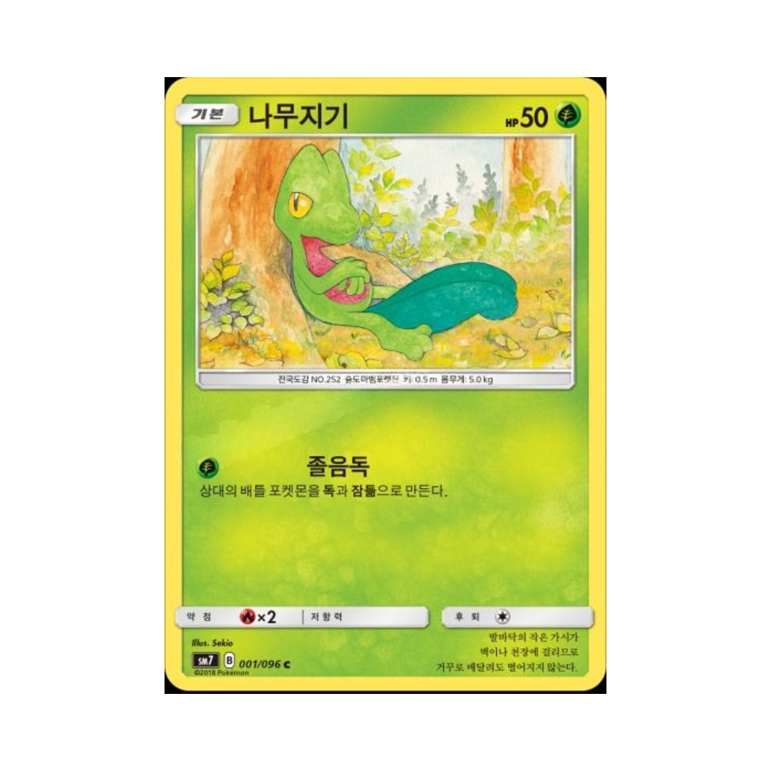 포켓몬 TCG 나무지기 C 창공의 카리스마 (한글판)(Pokemon TCG Treecko C Charisma Of The Wrecked Sky (Korean Ver.))