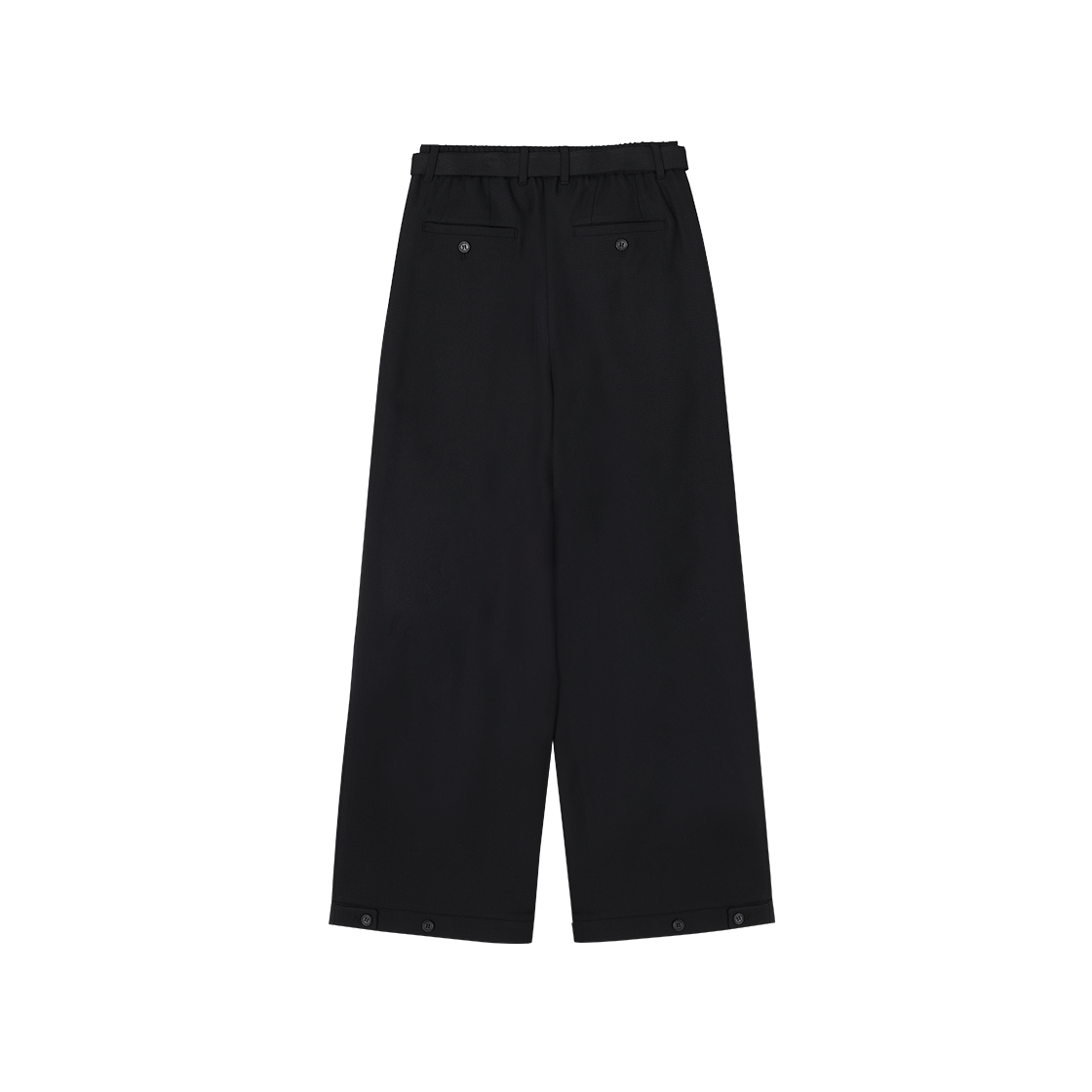 (W) 송지오 레벨 볼륨 세미 와이드 팬츠 블랙((W) SONGZIO Level Volume Semi Wide Pants Black) - 2