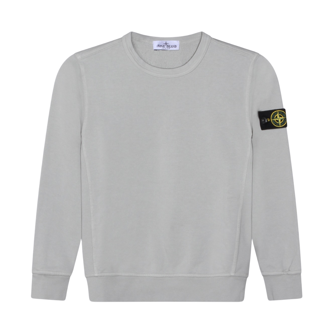 L1S1661000-05S0040-V0061 (Kids) Stone Island 6100005 Logo Patch Crewneck Sweatshirt Pearl Grey - 26SS