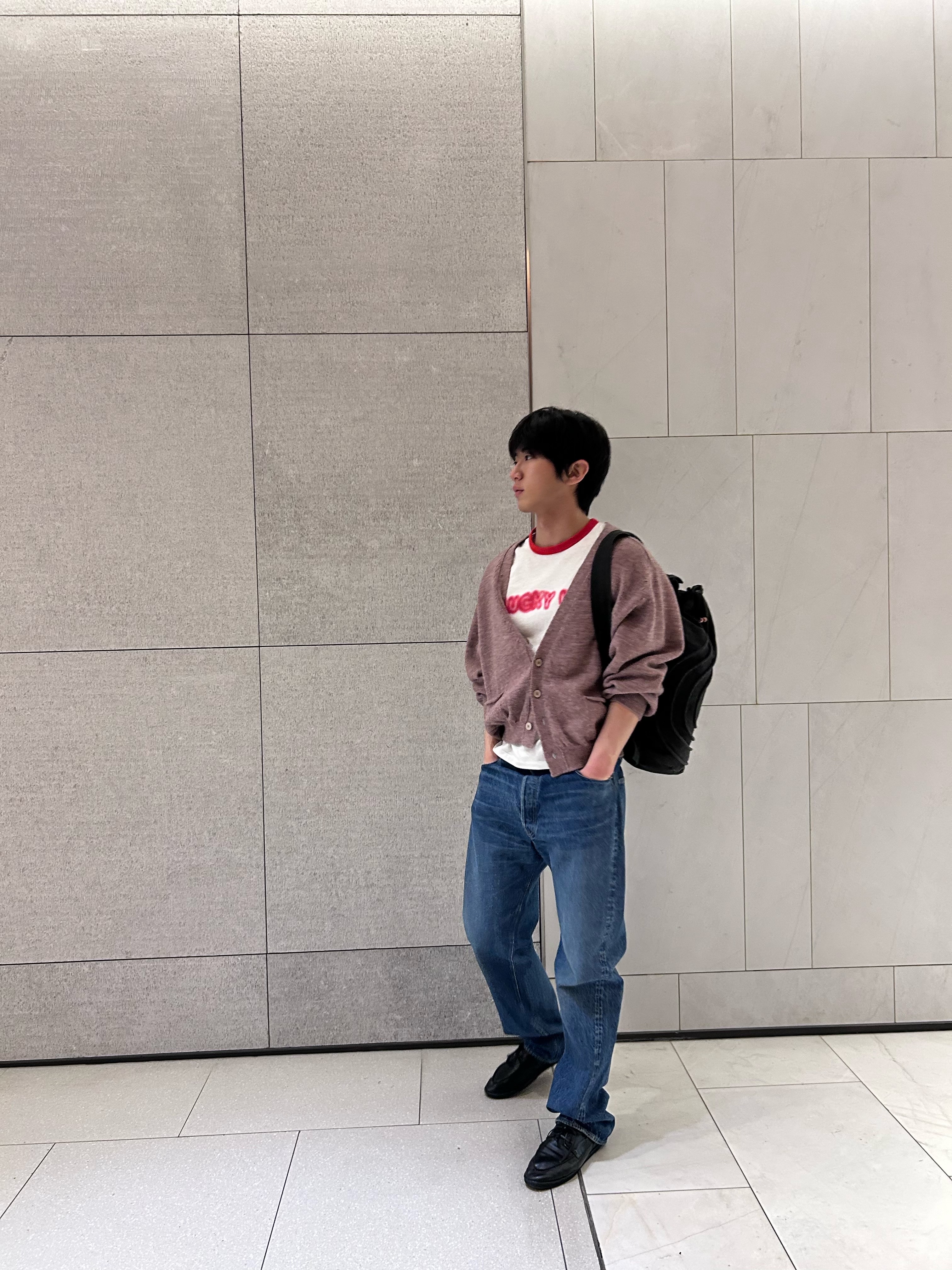 Jian Ye Tao Bag Charcoal - 25FW 착용 스타일 - 2