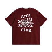 Anti Social Social Club x Dickies Flame T-Shirt Burgundy
