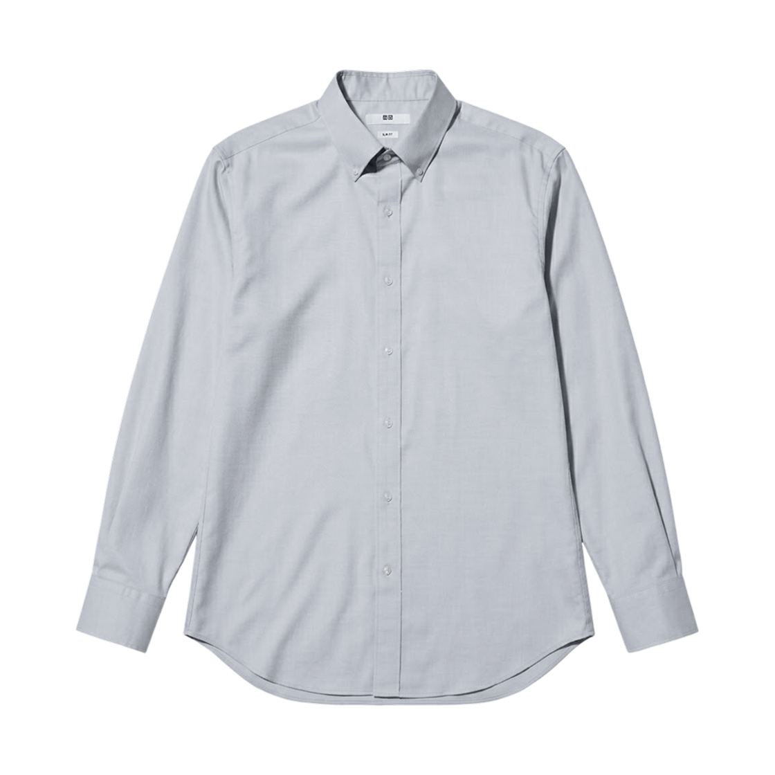 480268-02 Uniqlo Fine Cloth Oxford Button Down Slim Shirt Light Gray - JP