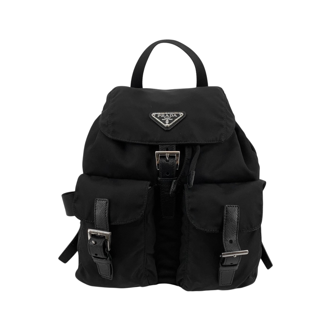 프라다 리나일론 삼각로고 백팩 블랙 1BZ677(Prada Re-Nylon Triangle Logo Backpack - Black 1BZ677)