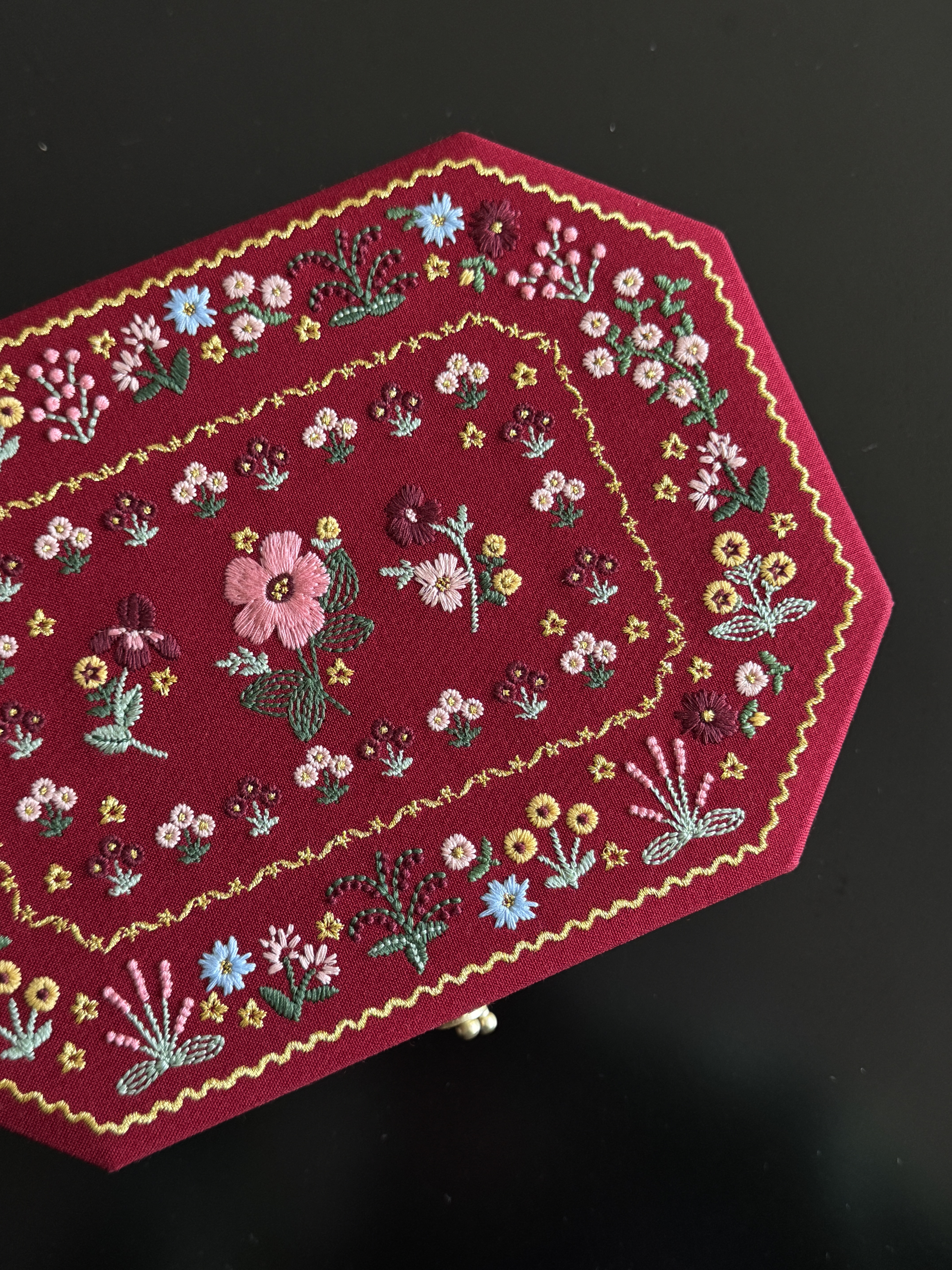 RIFLE PAPER CO. Gemma Embroidered Jewelry Box 착용 스타일 - 1