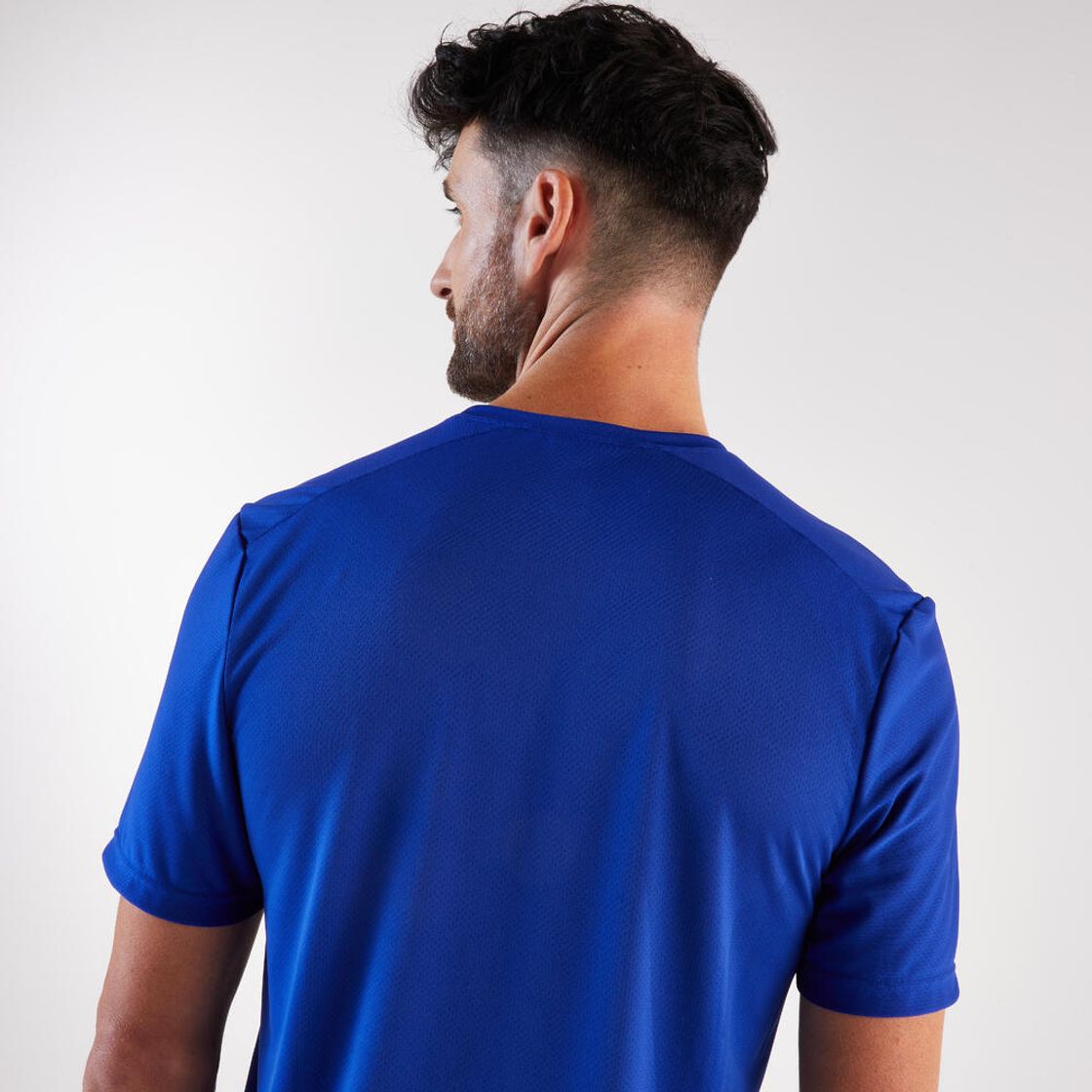 데카트론 남성 러닝 반팔 티 런 100 코발트 블루(DECATHLON Men's Running Short-Sleeved T-Shirt Run 100 Cobalt Blue) - 3