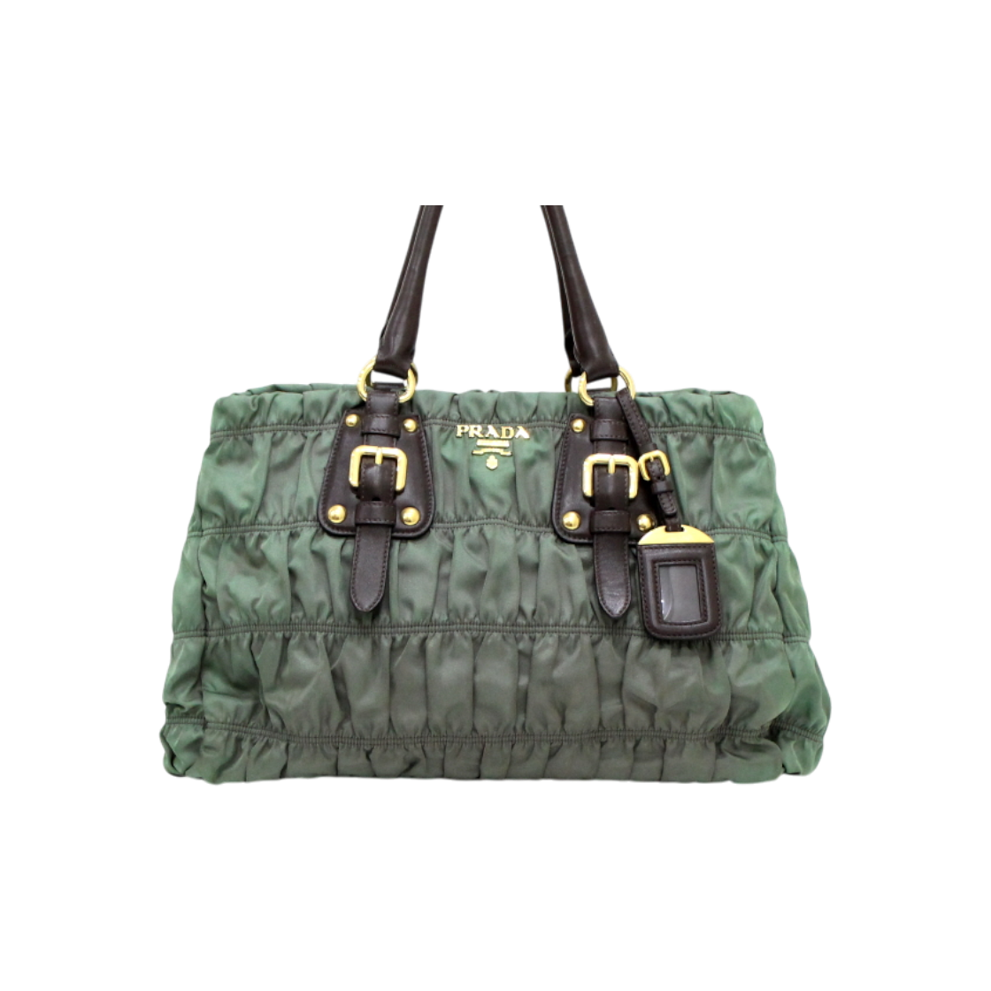 프라다 BN2346 테수토 고프레 금장로고 토트백 겸 숄더백aa62459(Prada BN2346 Tessuto Gaufre Gold Logo Tote & Shoulder Bag) - 1