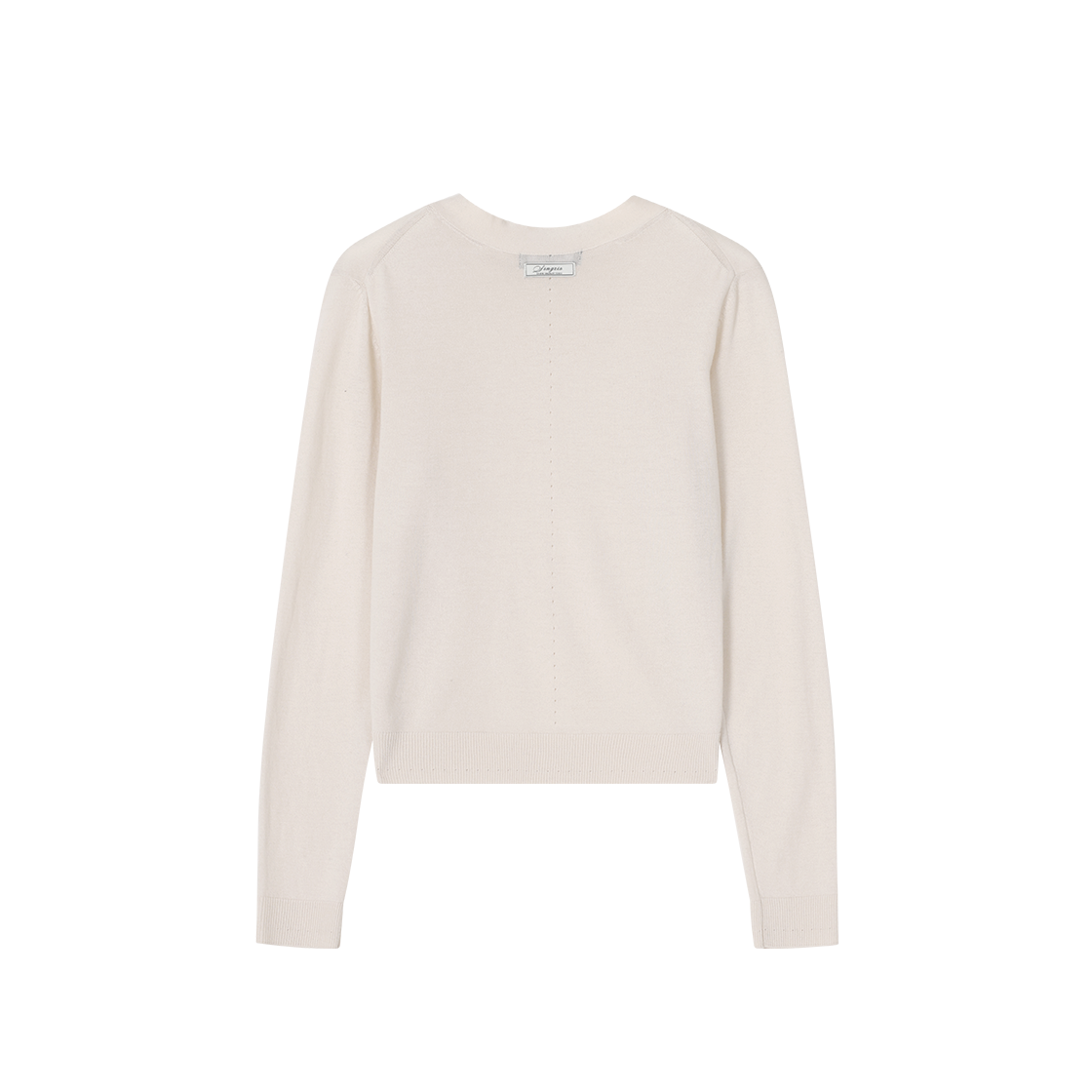 (W) 송지오 하트 스톤 아플리케 크루넥 니트 크림((W) SONGZIO Heart Stone Applique Crewneck Knit Cream) - 2