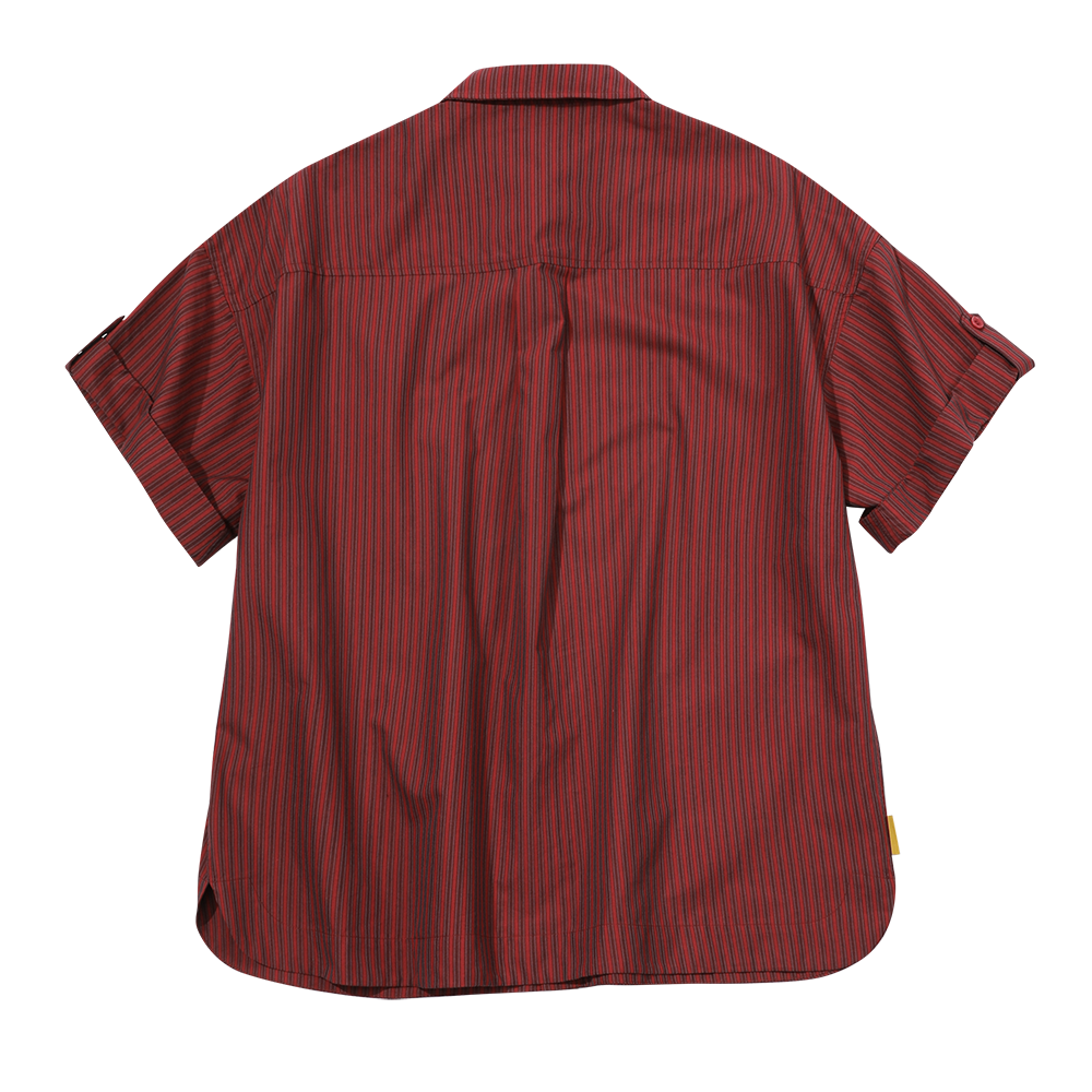 메인부스 패치워크 롤업 셔츠 레드(MAINBOOTH Patchwork Roll-up Shirt Red) - 2