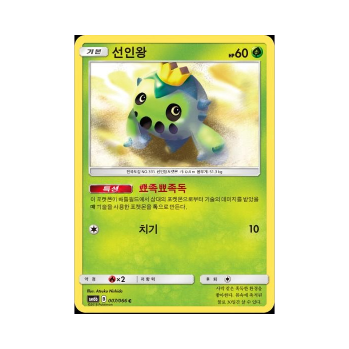 포켓몬 TCG 선인왕 C 챔피언로드 (한글판)(Pokemon TCG Cacnea C Champion Road (Korean Ver.)) - 1