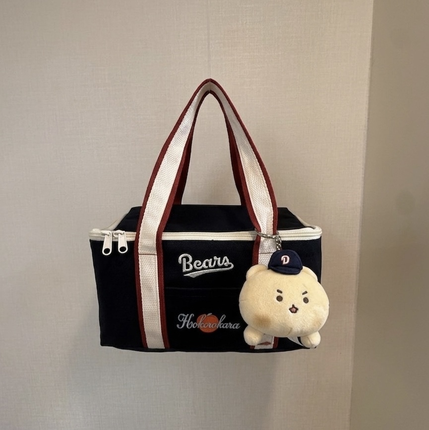 [KREAM 단독] Doosan Bears x Kokorokara Hustle Pudding 2pcs & Kokoro Bear Cooler Bag Set 착용 스타일