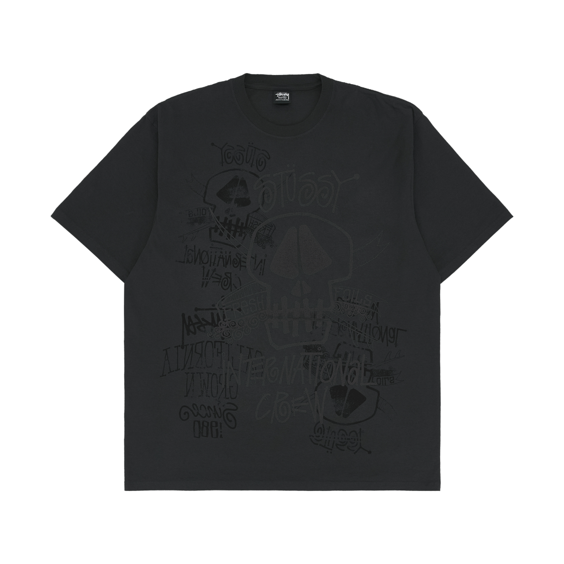 스투시 스컬 피그먼트 다이드 티셔츠 페이디드 블랙(Stussy Skulls Pigment Dyed T-Shirt Faded Black) - 1