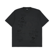 Stussy Skulls Pigment Dyed T-Shirt Faded Black