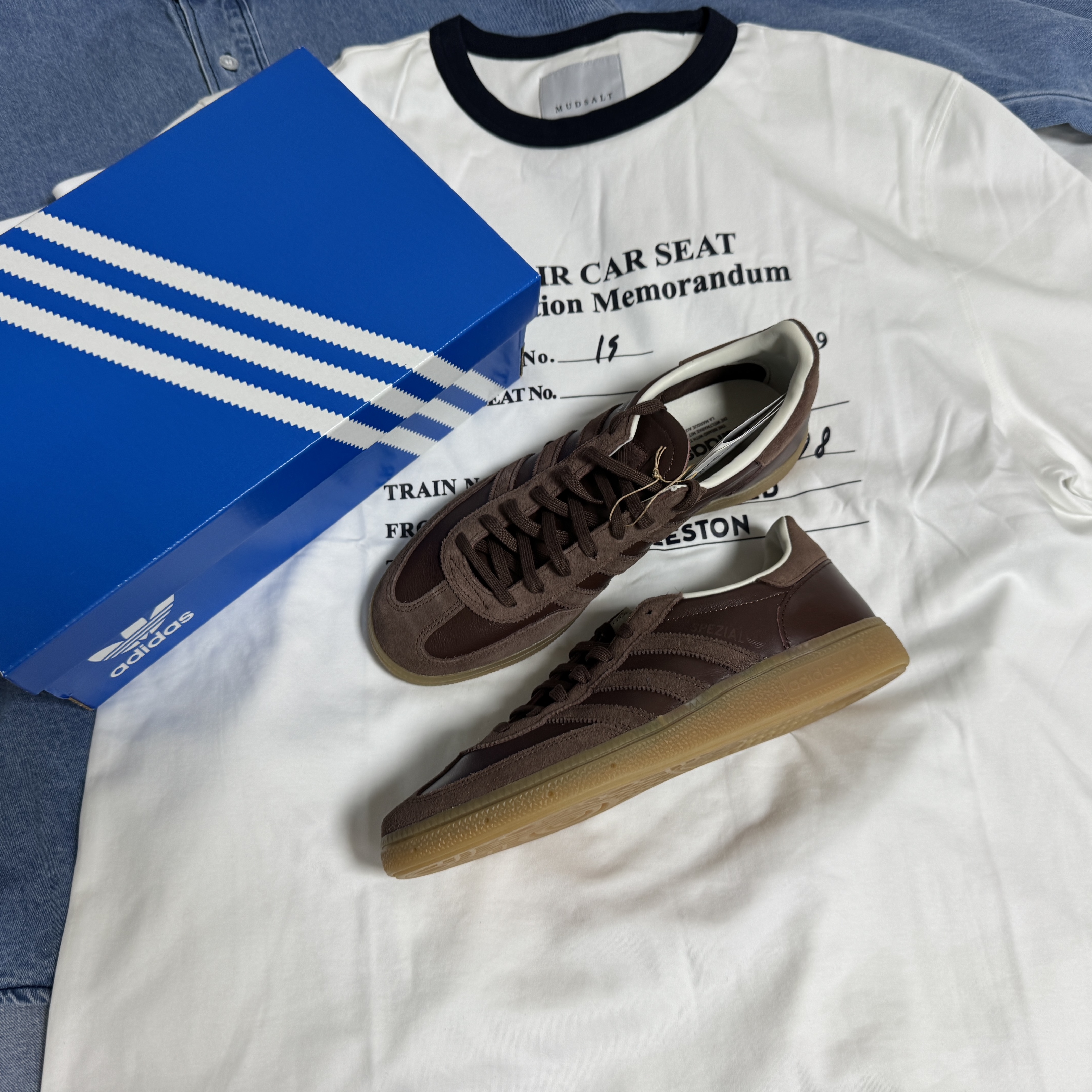 Adidas Handball Spezial Auburn Off White 착용 스타일 - 2