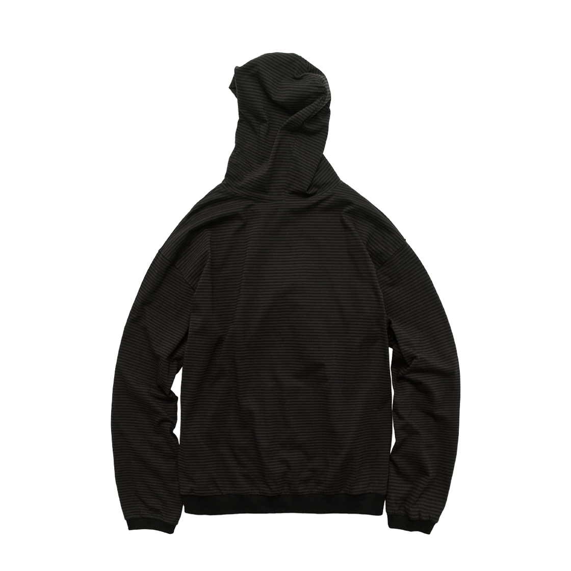 폴리테루 휴먼인덱스 휴먼 스트라이프 집 후디 블랙 브라운(Polyteru Human Index Human Striped Zip Hoodie Black Brown) - 2