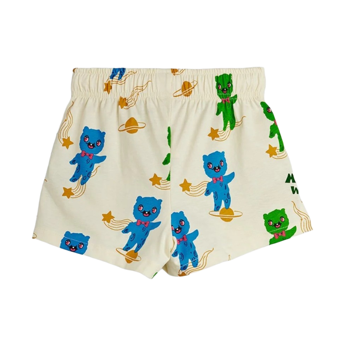 (키즈) 미니 로디니 에일리언즈 프린트 쇼츠 오프 화이트((Kids) Mini Rodini Aliens Print Shorts Off White) - 2