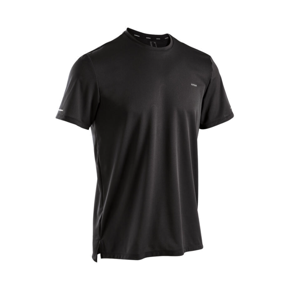 데카트론 남성 러닝 반팔 티 런 드라이 500 스모크 블랙(DECATHLON Men's Running Short-Sleeved T-Shirt Run Dry 500 Smoke Black)