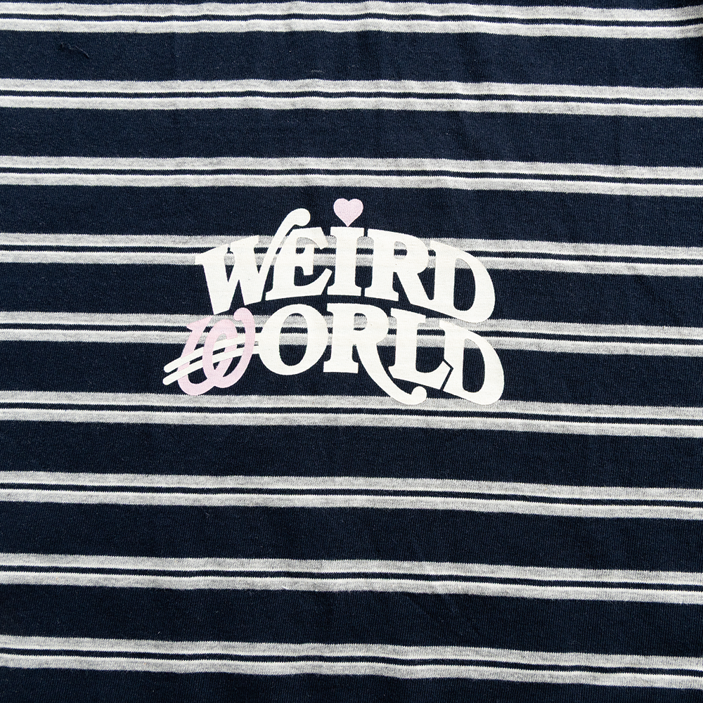 위얼드월드 아크로고 스트라이프 티셔츠(Weird World Acr Logo Striped T-shirt) - 4