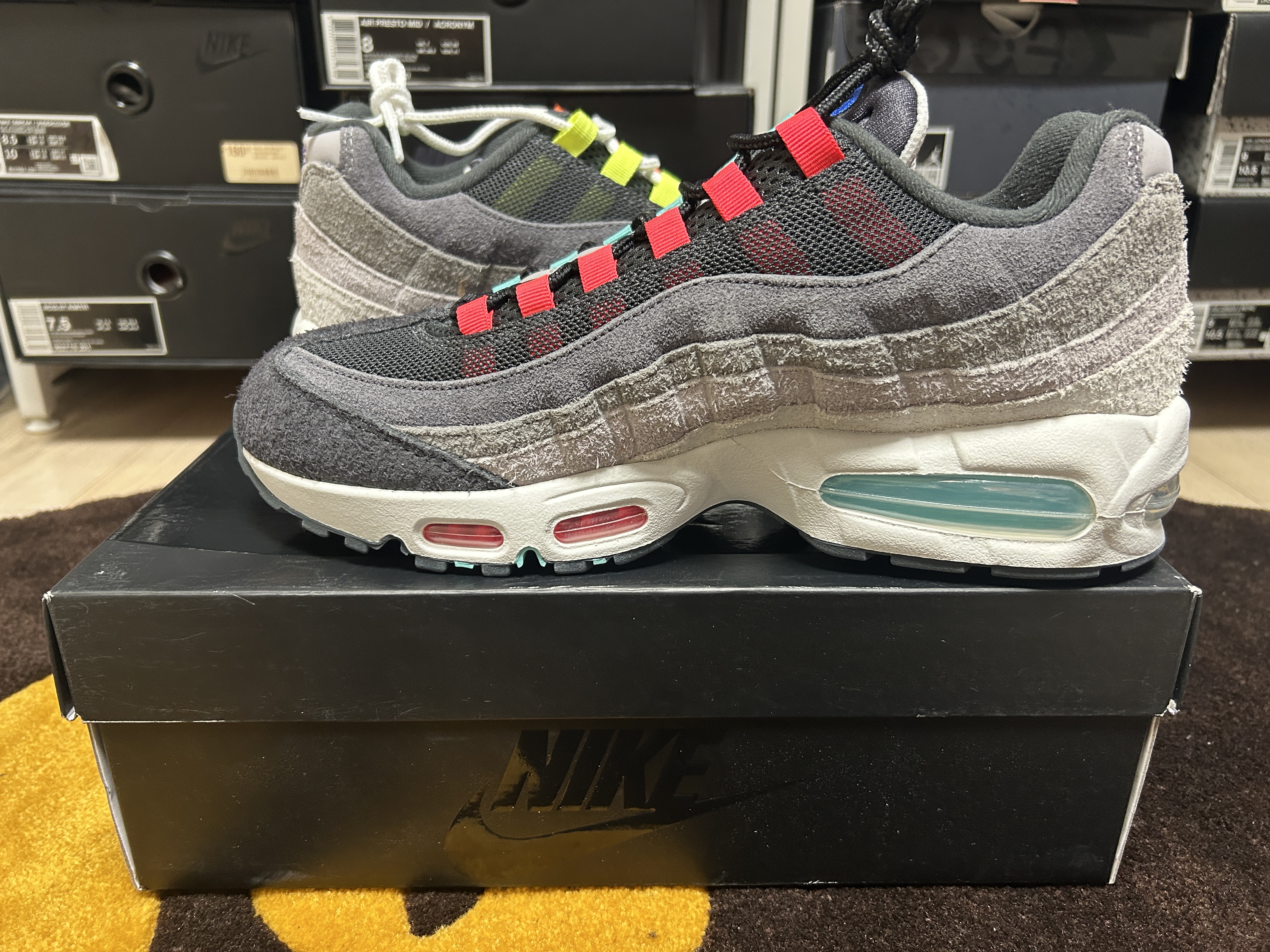 Nike Air Max 95 Big Bubble PRM Hyper Turquoise Volt 착용 스타일 - 1