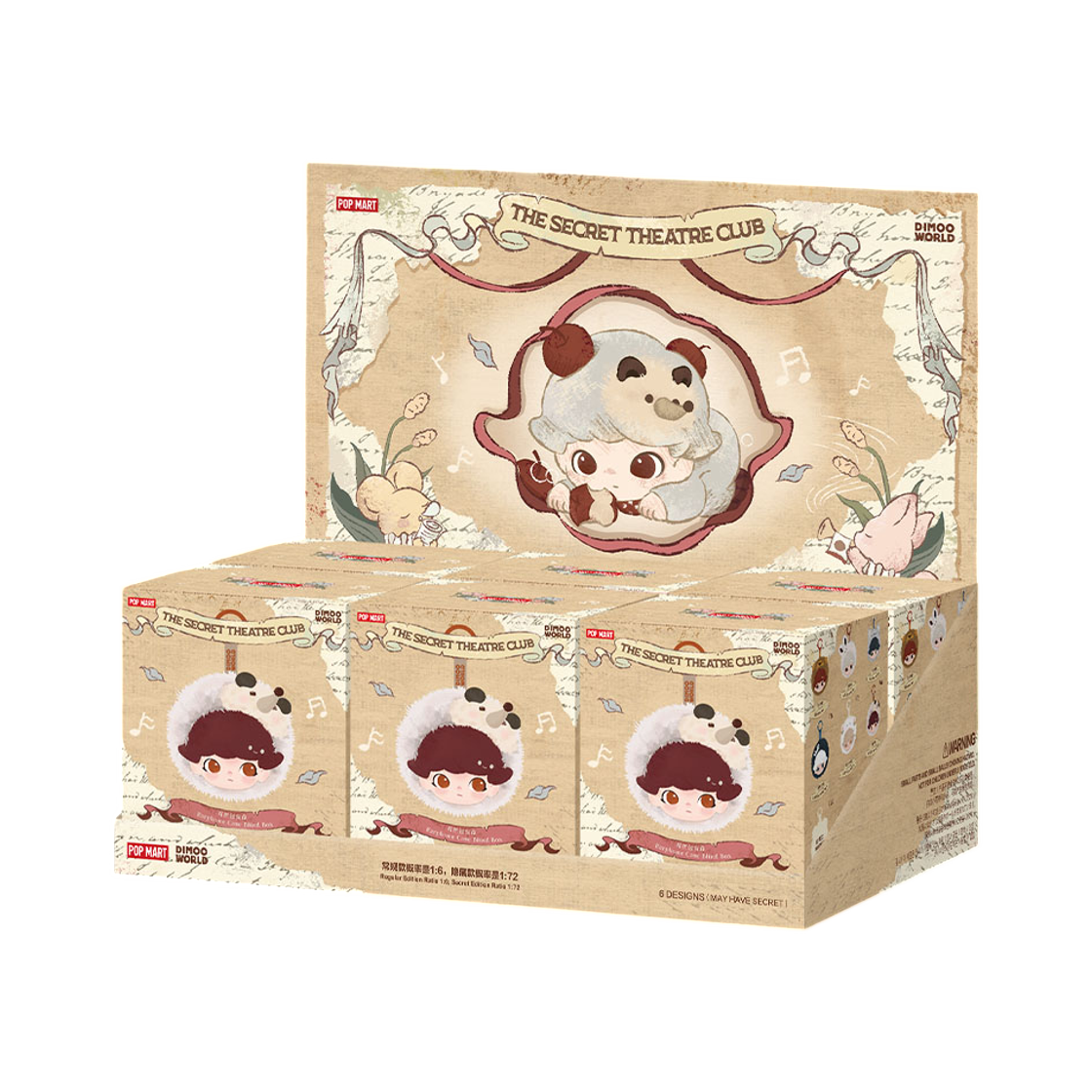 팝마트 디무 비밀 연극단 시리즈 이어폰 백 미개봉 랜덤박스 (6개입)(Pop Mart Dimoo The Secret Theatre Club Series Earphone Sealed Case (6 Blind Boxes)) - 1