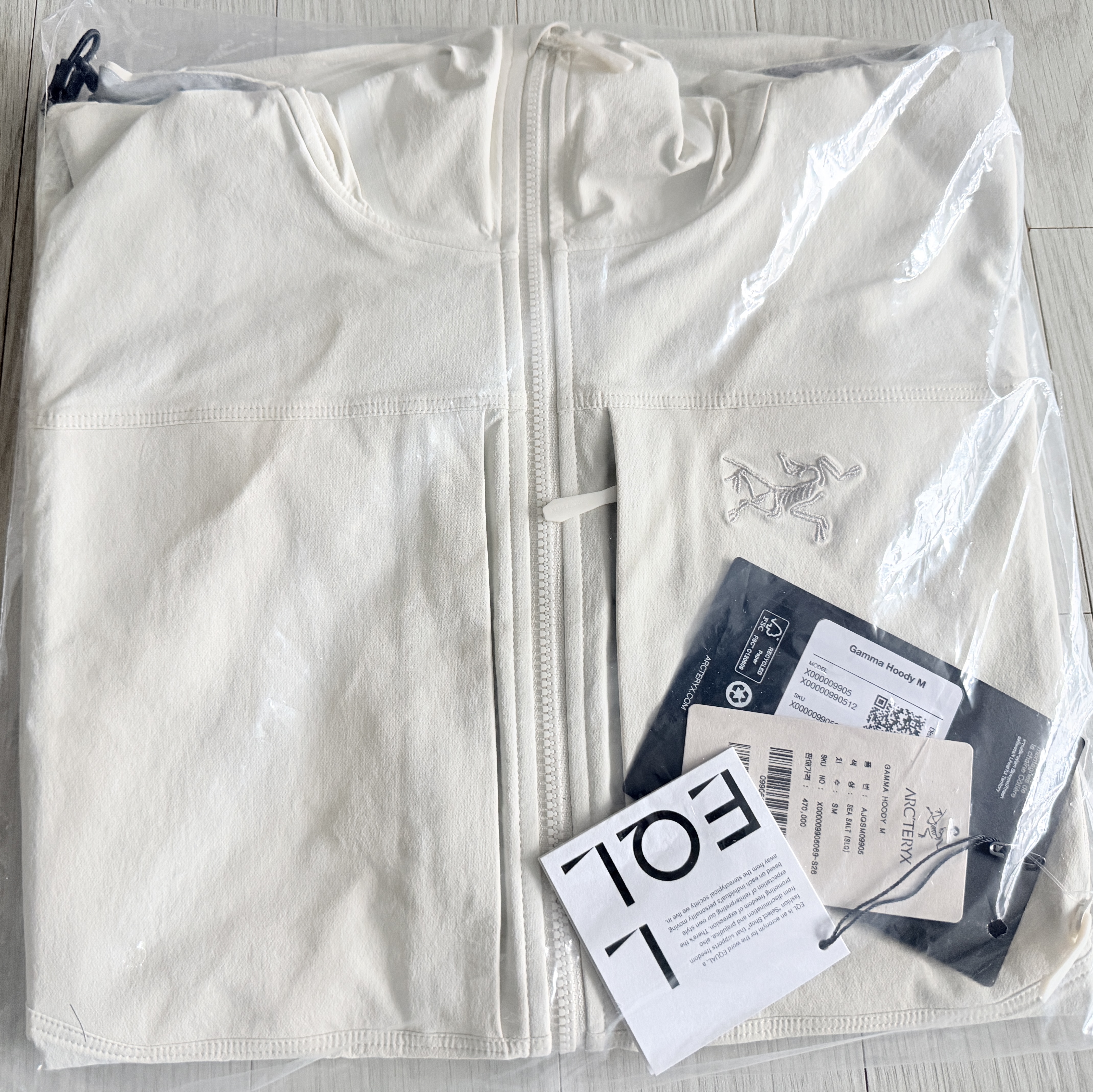Arc'teryx Gamma Hoody Sea Salt 착용 스타일