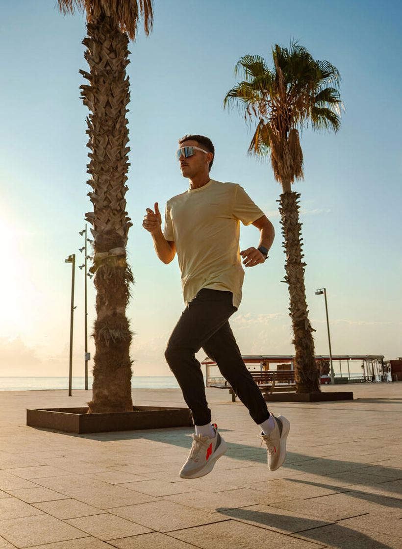 데카트론 남성 러닝 반팔 티 런 드라이 500 바닐라 옐로우(DECATHLON Men's Running Short-Sleeved T-Shirt Run Dry 500 Vanilla Yellow) - 9