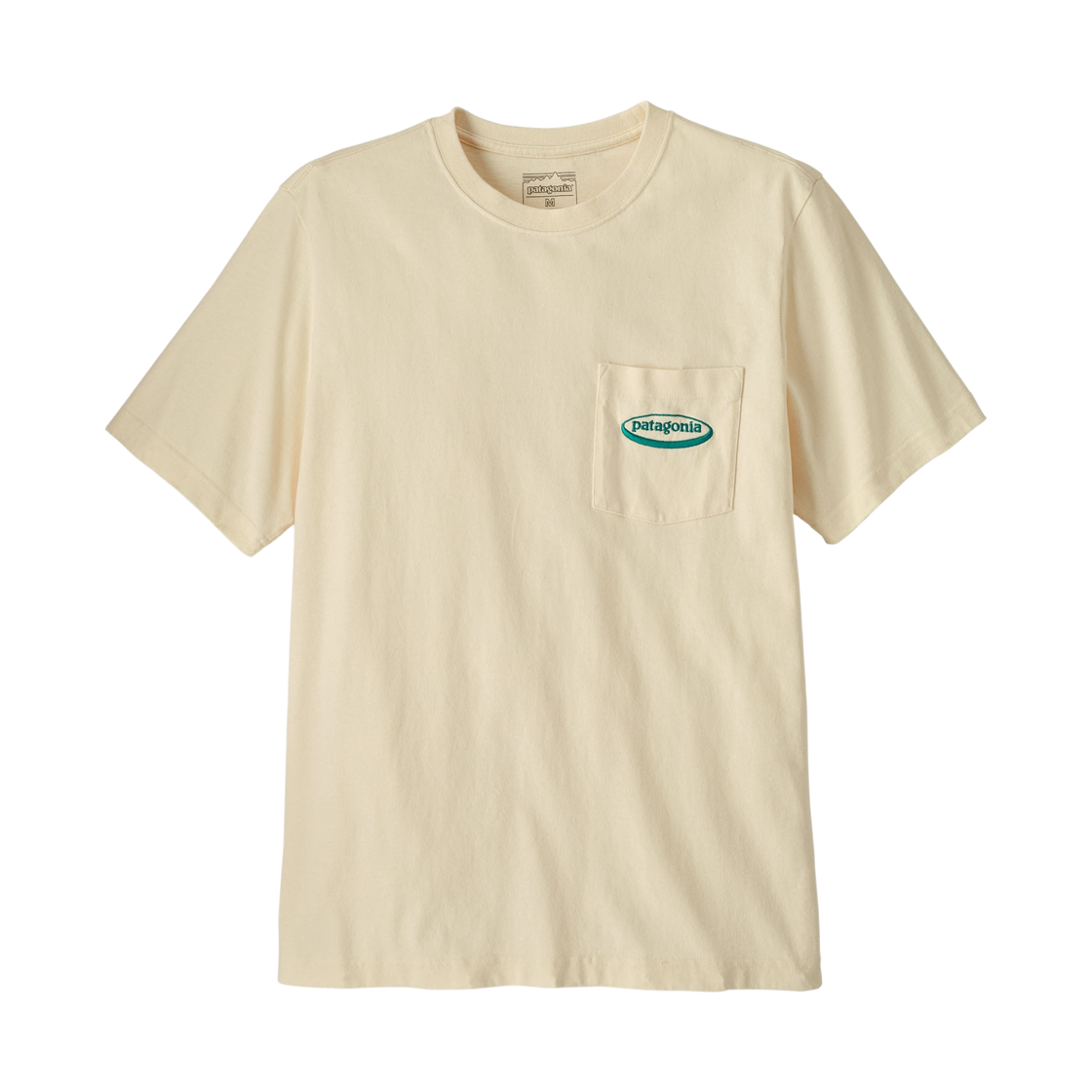 37880 Patagonia Midweight 95 Oval Logo Pocket T-Shirt Undyed Natural
