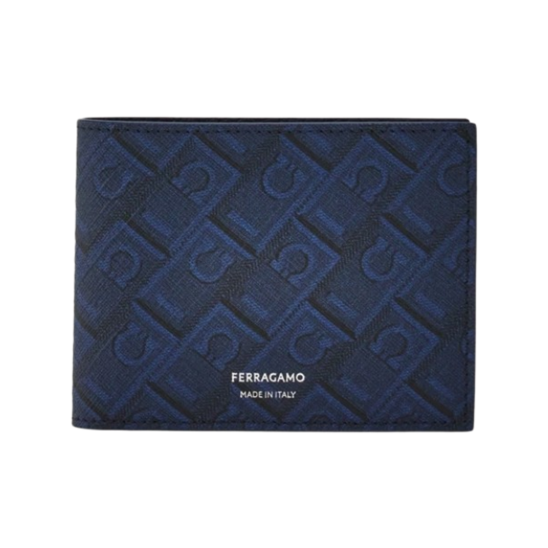 661550-791191 Ferragamo Monogram Wallet Dark Blue Navy Black