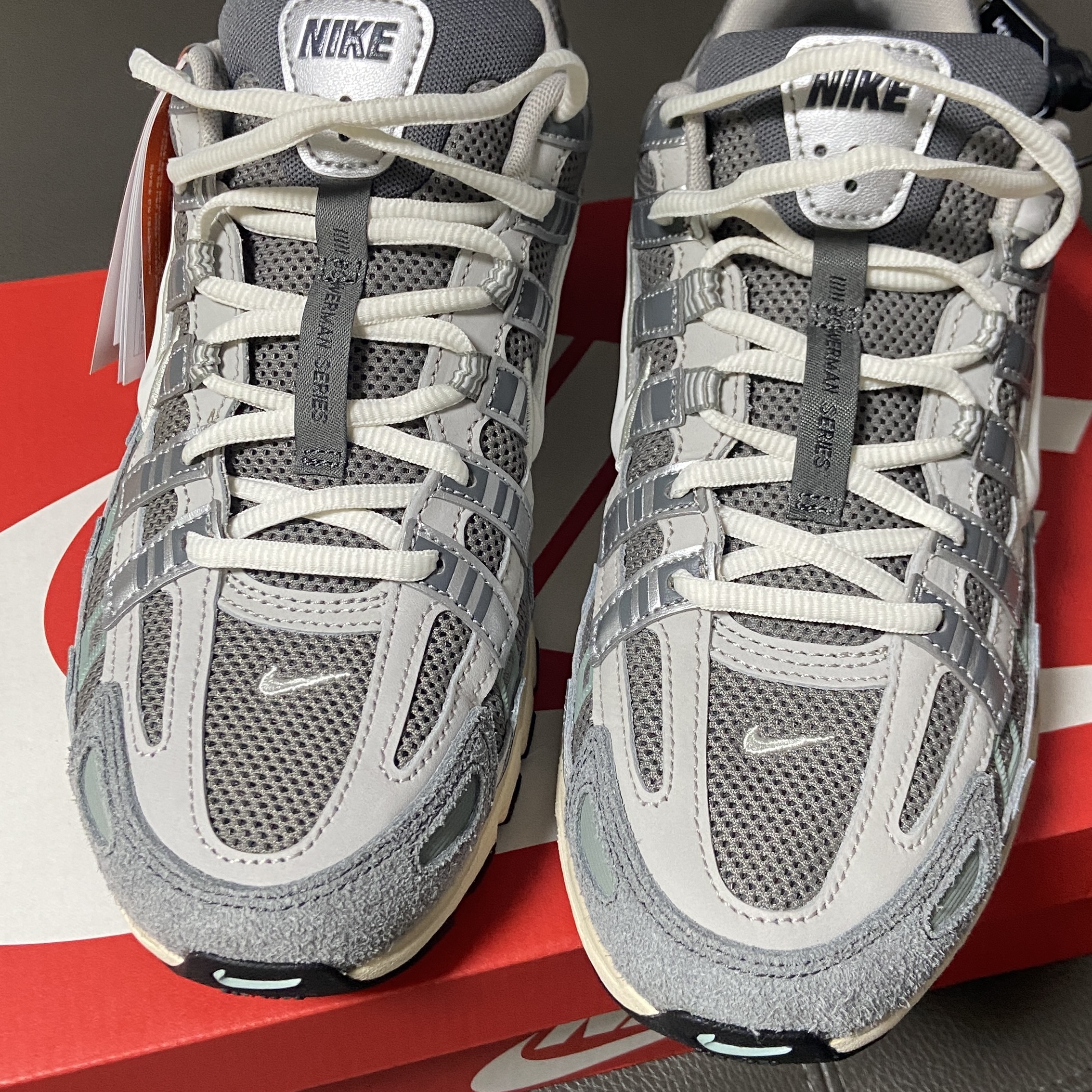 Nike P-6000 Flat Pewter Light Iron Ore 착용 스타일 - 2
