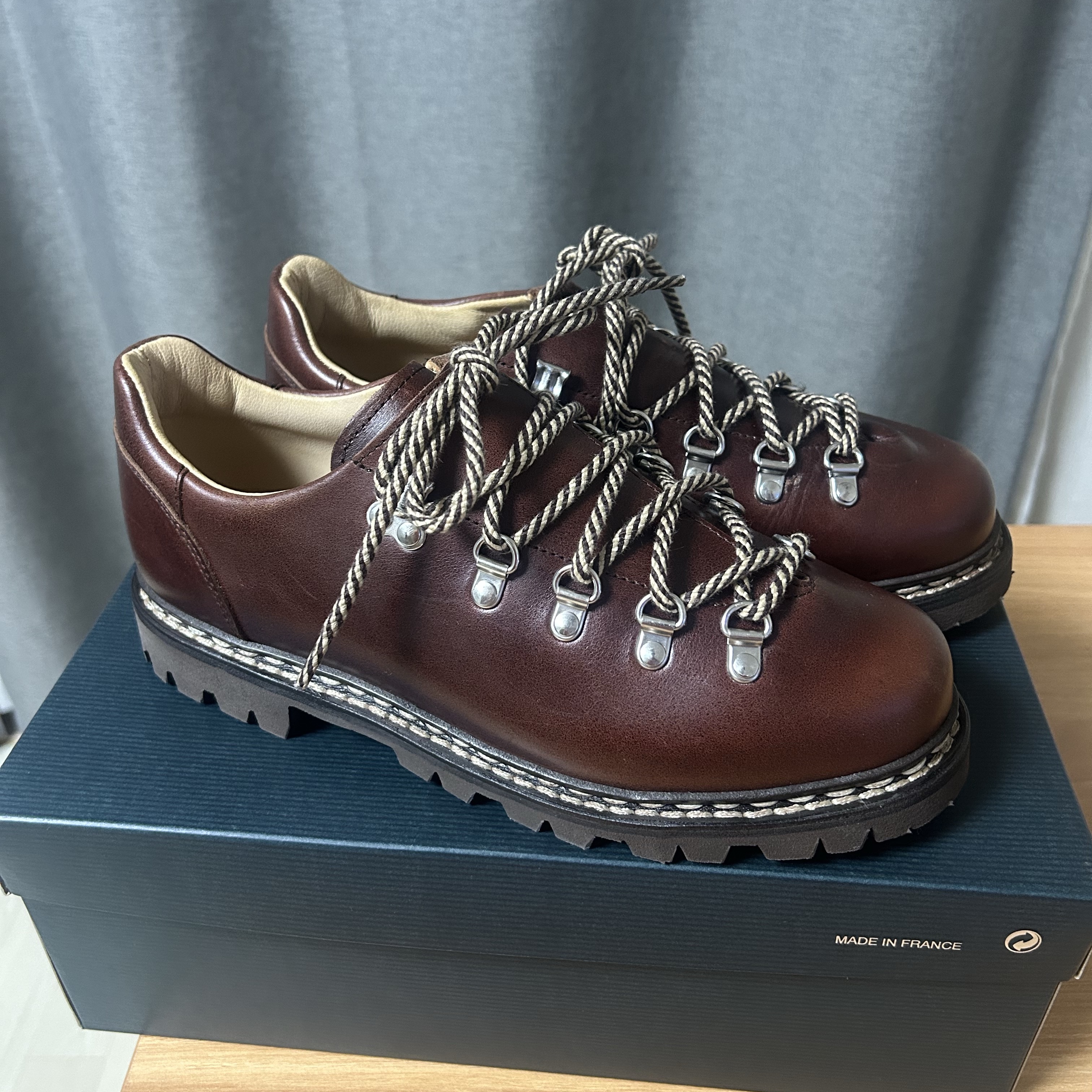 Paraboot Clusaz Jannu Lisse Marron Ecorce 착용 스타일