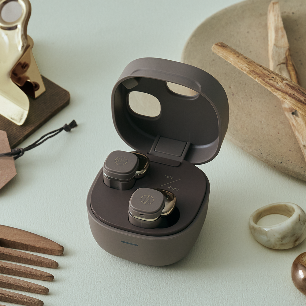 오디오테크니카 ATH-SQ1TW2NC 소형 완전 무선 블루투스 이어폰 카페라떼(Audio-Technica ATH-SQ1TW2NC Wireless Earbuds Cafe Latte) - 3