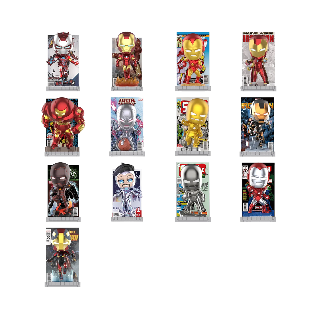 팝마트 마블 아이언맨 슈트 컬렉션 시리즈 미개봉 랜덤박스 (12개입)(Pop Mart Marvel Iron Man A Journey Through Armors Series Figures Sealed Case (12 Blind Boxes)) - 2