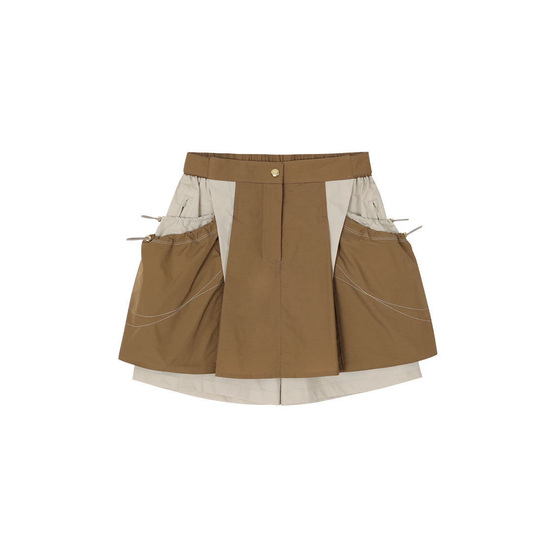 WI2PT721BR (W) SONGZIO COLLECTION Angelwing Flare Set Shorts Brown