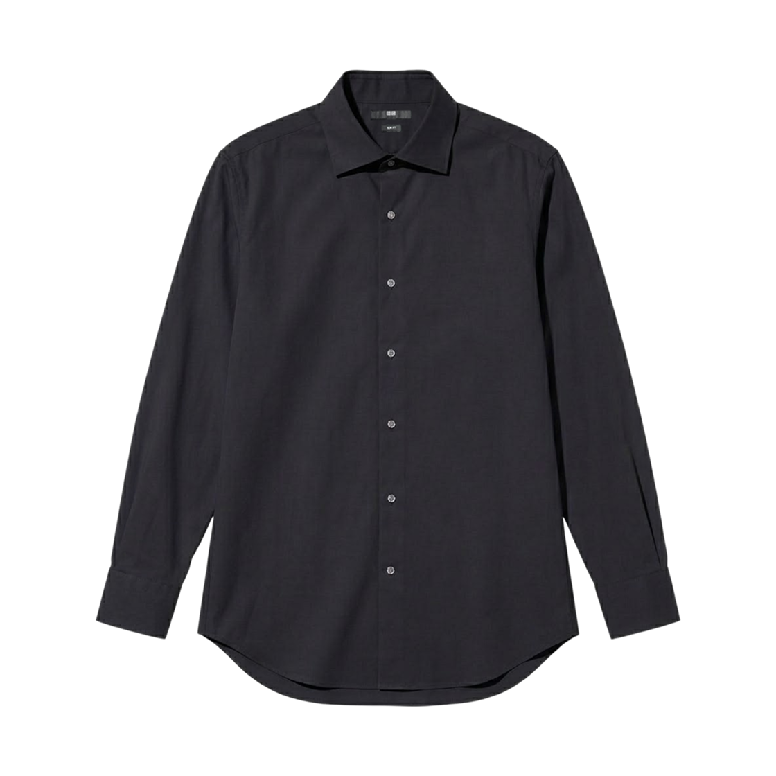 480267-09 Uniqlo Fine Cloth Slim Shirt Regular Collar Black - JP
