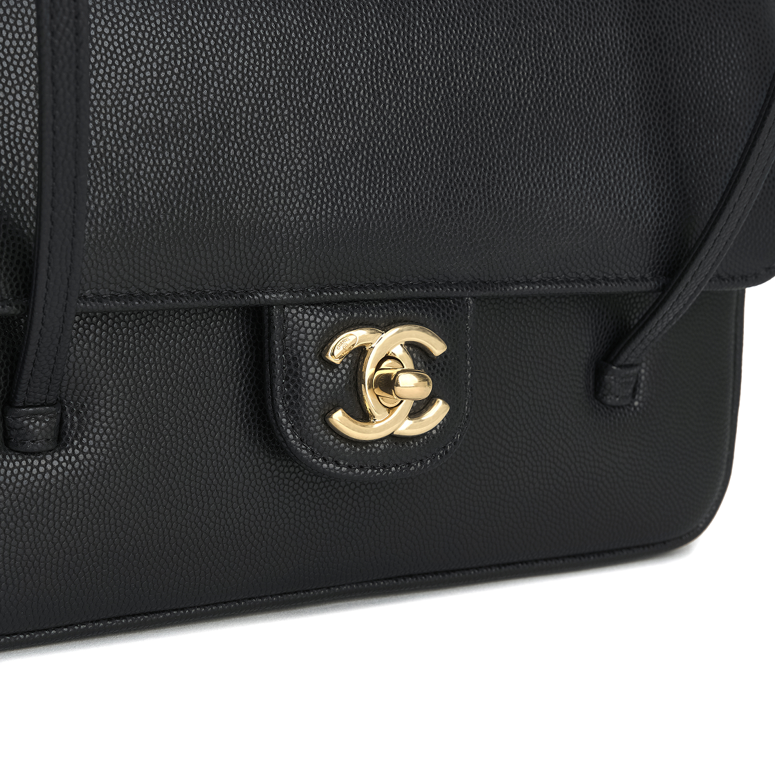 샤넬 스몰 플랩백 그레인드 샤이니 카프스킨 & 골드톤 메탈 블랙(Chanel Small Flap Bag Grained Shiny Calfskin & Gold-Tone Metal Black) - 3