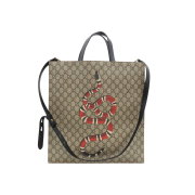 Gucci 450950 GG Supreme Snake Tote Shoulder Bag